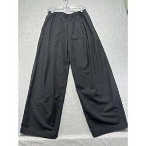 Lululemon Lab‎ Pants Womens Black   Elastic Waist 29x28 Jaguar Print Wide Leg